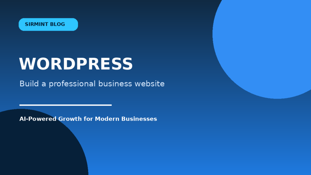 How to Build a Professional WordPress Business Website